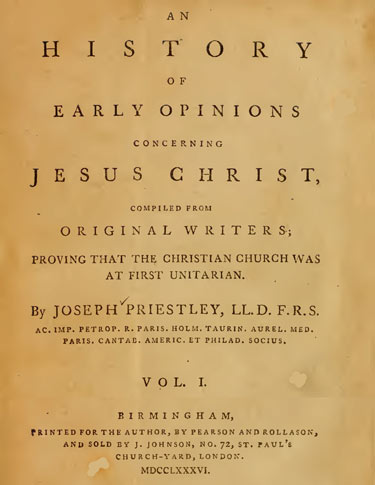 History of Early Opinions concerning Jesus
